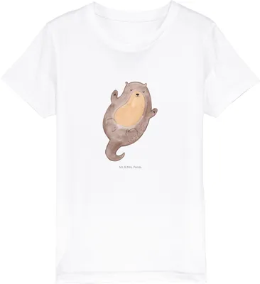 Produktbild von Mr. & Mrs. Panda Kleinkinder T-Shirt Otter Umarmen 9-11 Jahre (134/146) - Weiß - Geschenk, glücklich, Kinder Baumwollshirt, Hallo, Teenager, Öko, Kindershirt, gut Gelaunt