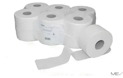 Produktbild von Jumbo Mini Toilettenpapier 12 Rollen - 140m 2 lagig - Zellstoff-weiß