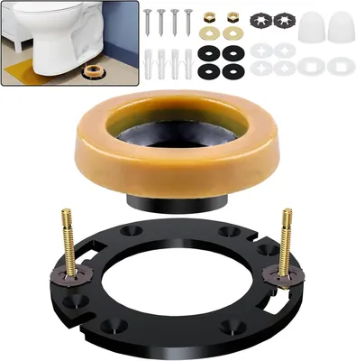 Productafbeelding van Toiletflens Reparatiekit - WC Wasring Set - Lekkage Voorkomen - Zelfklevende Afdichting - 3" of 4" - N.v.t.
