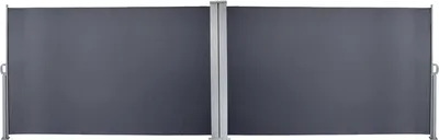 Immagine prodotto di Jopassy  Tenda da sole doppia laterale Tende da sole Estensibile 180x600cm Alluminio Protezione dalla vista Protezione dal vento Protezione dal sole Tenda laterale Grigio