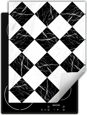 Produktbild von DarHaus Herdabdeckplatte Einteilig Küche Abdeckplatte für Glaskeramikfeld Abdeckung Induktionskochfeld Aufrollbare Matte 40x52 cm, schwarz - Mosaik