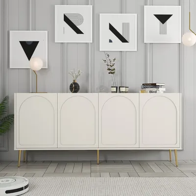 Produktbild von Skye Decor, Lyon 80 - Cream, Gold, Wohnzimmerschränke, Creme, 180 x 80 x 35 cm