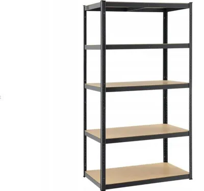 Obrázek produktu pro Max Skladový kovový regál 180 x 90 x 40 cm 5 polic 875kg černý BR-1894