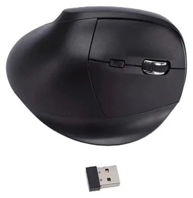 Zdjęcie produktu dla Mysz bezprzewodowa ergonomiczna pionowa 6 przycisków 1600 dpi