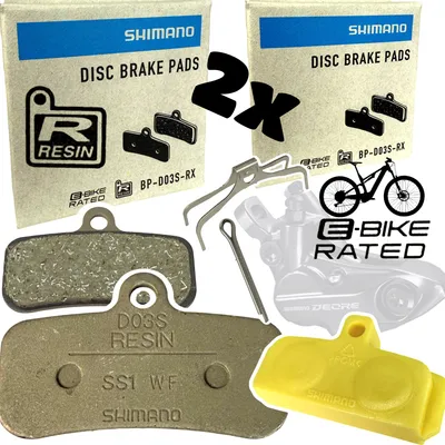 Produktbild von Shimano D03S Resin 4-Kolben Bremsbeläge XT/SLX/Saint/Zee 2 Paar+Block