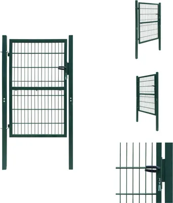 Obrázek produktu pro vidaXL 2D Plotová brána (jednoduchá brána) zelená 106x190 cm - Zahradní brány