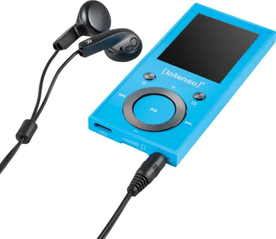 Produktbild von Intenso Video Scooter BT MP3-Player 64 GB – Bluetooth 5.0, 1,8" LCD Display, USB-C, microSD-Kartenleser, 18 Std. Akkulaufzeit, Musik- & Videoplayer, Blau, MP3 Spieler, 16 GB, LCD, USB 2.0, Blau, Kopfhörer enthalten