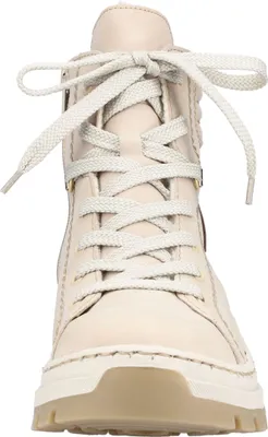 Produktbild von Rieker Damen Boot Stiefelette rustikal sportlich Reißverschluss Profilsohle X9334, Größe:39 EU, Farbe:Beige