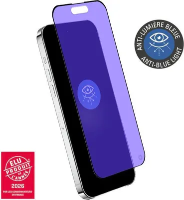 Image de Protège écran pour iPhone 16 / 15 / 14 Pro Anti Lumière Bleue 2.