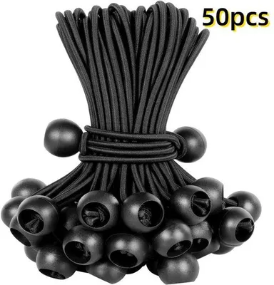 Immagine prodotto di Fascette in nylon con pallina - 50 pezzi da 15 cm - Nero