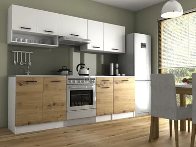 Obrázek produktu pro Kuchyňská linka LUIZA II 240x180 - Bílá + artisan