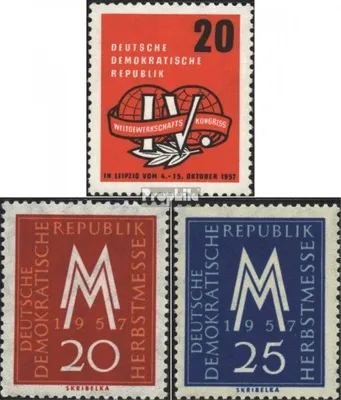 Produktbild von Briefmarken DDR 1957 Mi 595,596-597 (kompl.Ausg.) postfrisch Weltgewerkschaftskongreß