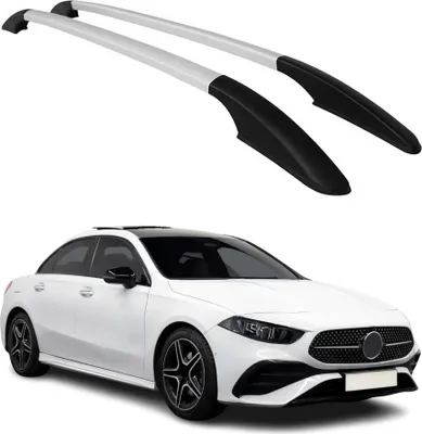 Image de Barres de toit longitudinales pour Mercedes A Klasse W177 2018-2025 en Alu gris