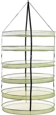 Produktbild von HOMEbox DryNet, Trockennetz, 90 cm Durchmesser, 180 cm Höhe, 6 Ebenen, atmungsaktives Material