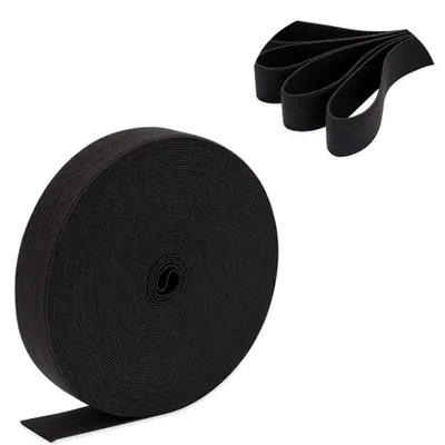 Elastikband 25 mm x 10 m schwarz – flaches Gummiband zum Nähen
