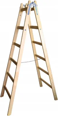 Image de Echelle de peintre en bois Echelle double Escabeau Echelle en bois 6nombre de barreaux 2x6 9670