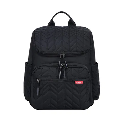 Produktbild von OKWISH Wickeltasche Rucksack Großer Wickelrucksack mit Multifunktions-Babytaschen und mobiler Wickelauflage - Schnullerhalter und Kinderwagengurte - für Mama und Papa Schwarz
