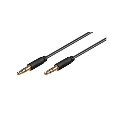 Zdjęcie produktu dla goobay kabel połączeniowy audio AUX 3,5 mm stereoslim CU czarny 3 m