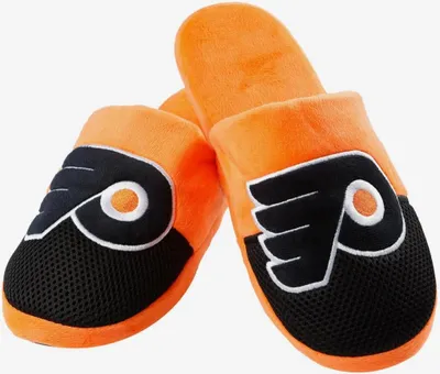Image de Pantoufles Staycation Philadelphia Flyers NHL Team Logo pour hommes Taille : XL = 46-48 EU