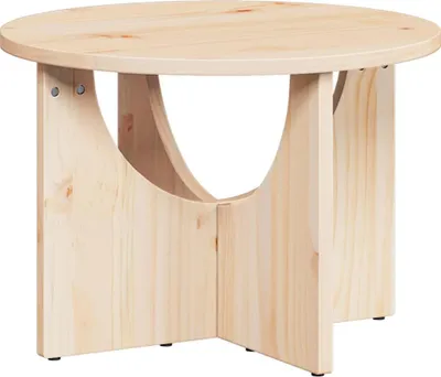 Zdjęcie produktu dla Stolik Kawowy Naturalny 50 X 50 X 35 Cm Lite Drewno Sosnowe Lumarko!