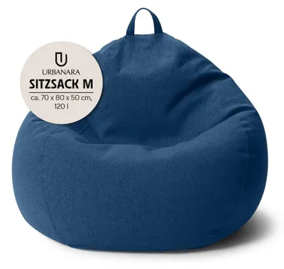 Produktbild von URBANARA Sitzsack 120l blau Basic-Comfort