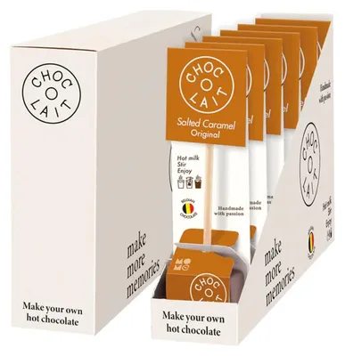Zdjęcie produktu dla Czekolada na gorąco MoMe "Choc-o-lait Original Salted Caramel", 6 x 33 g