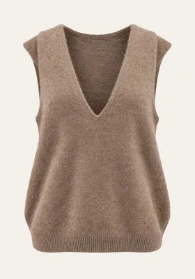 Produktbild von Strickweste aus Wolle & Cashmere Modell 88042 - Farbe: Beige