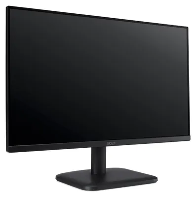 A computer monitor on a stand, shown from a three-quarter angle against a white background.