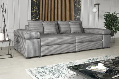 Produktbild von Big Sofa Couchgarnitur Megasofa Riesensofa AREZZO Stoff Tilia Hellgrau