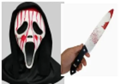Produktbild von Halloween-Horrormasken-Set, 2 Stück