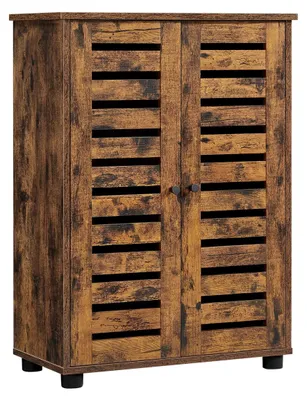 Imagen del producto de Mueble de baño rústico con balda regulable, marrón rústico, 60x30x82 cm