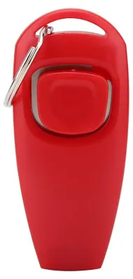 Produktbild von Haustier-Welpen-Clicker-Pfeife, Hundetraining, Gehorsam, Katzentrainer, Schlüsselanhänger, Hilfe, Klicken (rot)