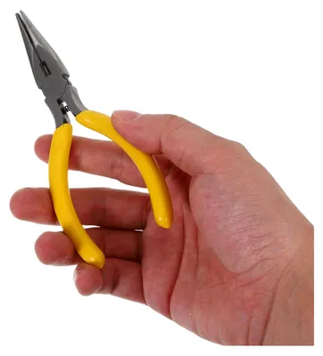 Produktbild von 2 Stück Mini-Präzisionszangen aus Kohlenstoffstahl mit gezahnten Spitzen für die Schmuckherstellung