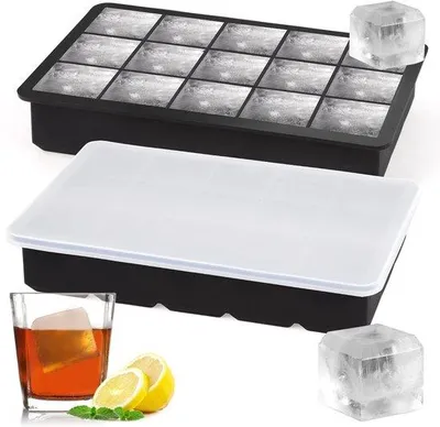 Obrázek produktu pro Silikonové formy na led – sada 2 kusů s víkem