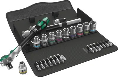 Immagine prodotto di Set di bussole Wera WERA 1/2" 28 pezzi, tipo 8100 SC6