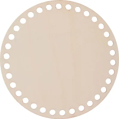 Produktbild von stafil Holzboden für runde Häkelkörbe in natürlicher Holzfarbe 15 cm