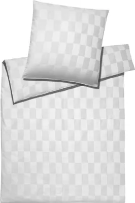 Produktbild von elegante Mako-Satin-Bettwäsche-Garnitur Courage Farbe Weiss Größe 240x220+2x40x80