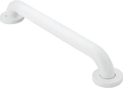 Produktbild von Toiletbeugel für Badewanne und Dusche - 40 cm - Wandhalterung - weiß - Metall - Edelstahl