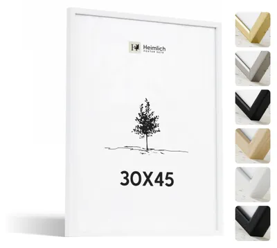 Fotorahmen 30x45 cm, Ayous-Holz, Weiß – Posterrahmen