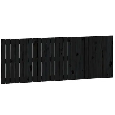 Obrázok produktu pre Nástenné čelo postele čierne 166x3x60 cm masívna borovica