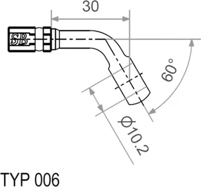 Image de MATTHIES raccord pour durite de frein TYP006 10mm or