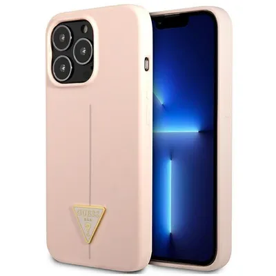 Image de Guess Guhcp13Xsltgp Iphone 13 Pro Max 6.7 Pink/Pink Hardcase Silicone Triangle