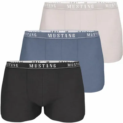 Produktbild von MUSTANG Retro-Pants Herren Unterhose Boxershorts Unterwäsche 3er Pack