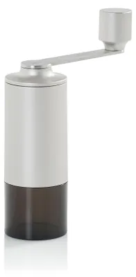 Immagine prodotto di Macinacaffè AdHoc Moro, grigio chiaro, con macinino in Vetroceramica CeraCutXL®, corpo in plastica/acciaio, diametro 5,6 cm, altezza 18,8 cm, inclusa manovella diametro 14 cm