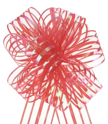 10 Organza-Geschenkschleifen rot, 10 cm, für Geschenkverpackung