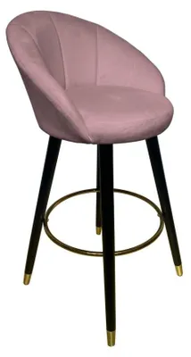 Immagine prodotto di Sgabello Bar Prague Rosa 55x56x104 cm Legno e Spugna Rosa Nero e Oro