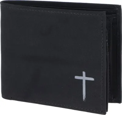 Produktbild von oxmox Geldbörse New Cryptan RFID Protect Querscheinbörse Freedom Cross Print Grey Black schwarz