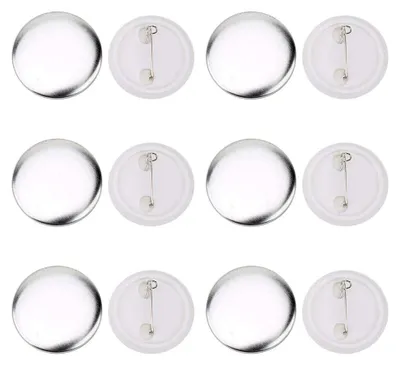 Produktbild von 100 Sets 37 mm Abzeichen Pin Button Teile für DIY Bastelmaterialien