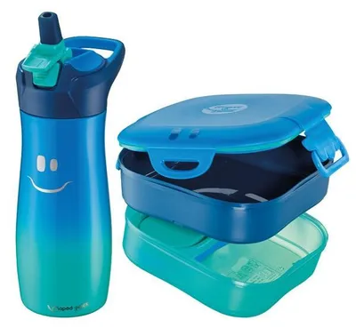 Produktbild von Maped Pausenset Kids Concept Lunchbox und Trinkflasche blau 2 Teile