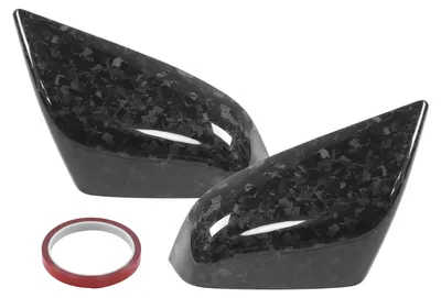 Immagine prodotto di Coppia di coperture per specchietti retrovisori, finitura in fibra di carbonio a secco, compatibili con TESLA MODEL S 2012-2021, effetto marmo lucido